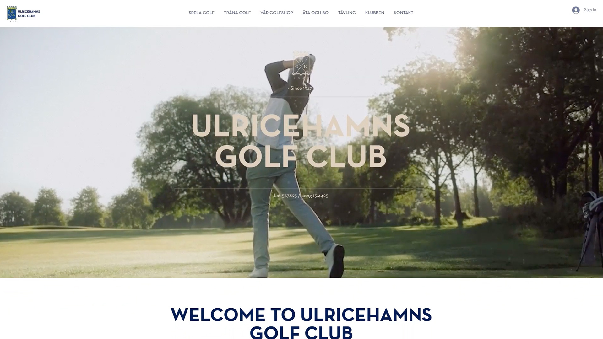 Ulricehamns golfklubb filmomslag till sitefilm
