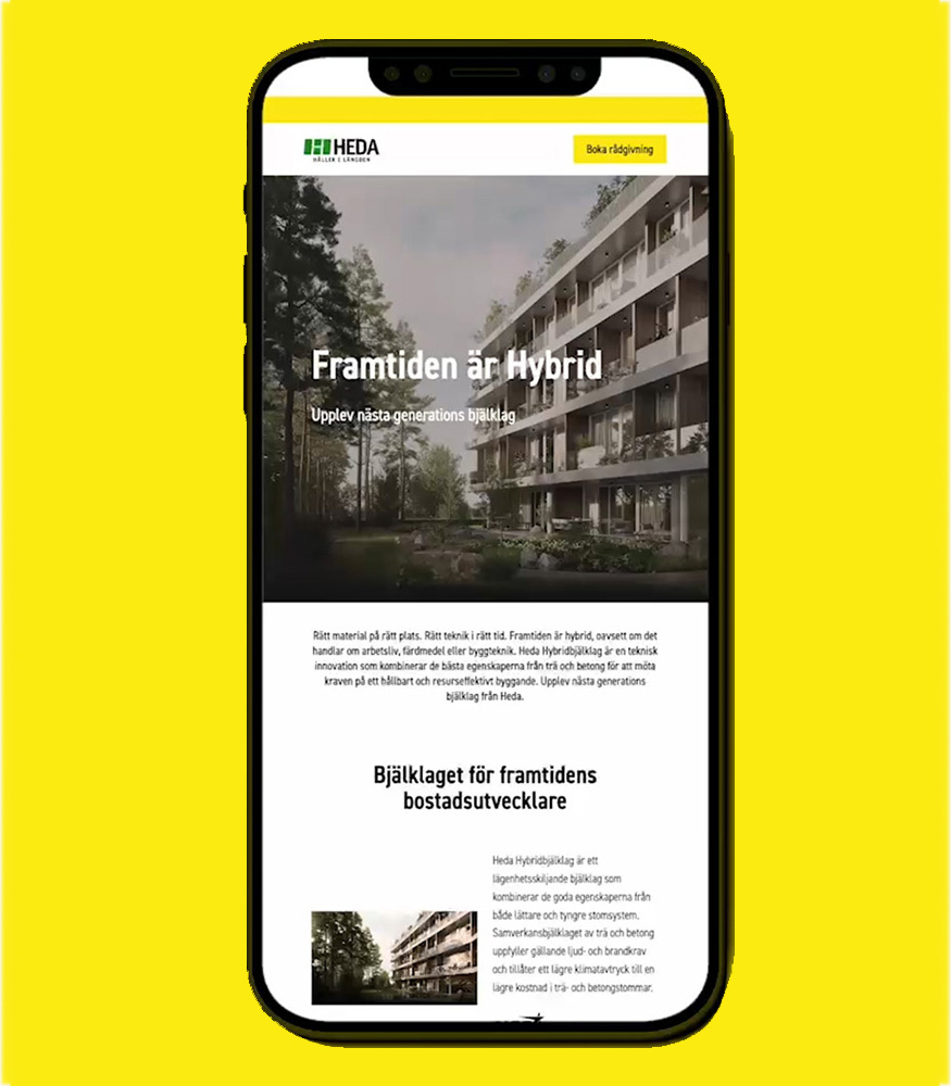 Mobiltelefon mot gul bakgrund